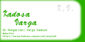 kadosa varga business card